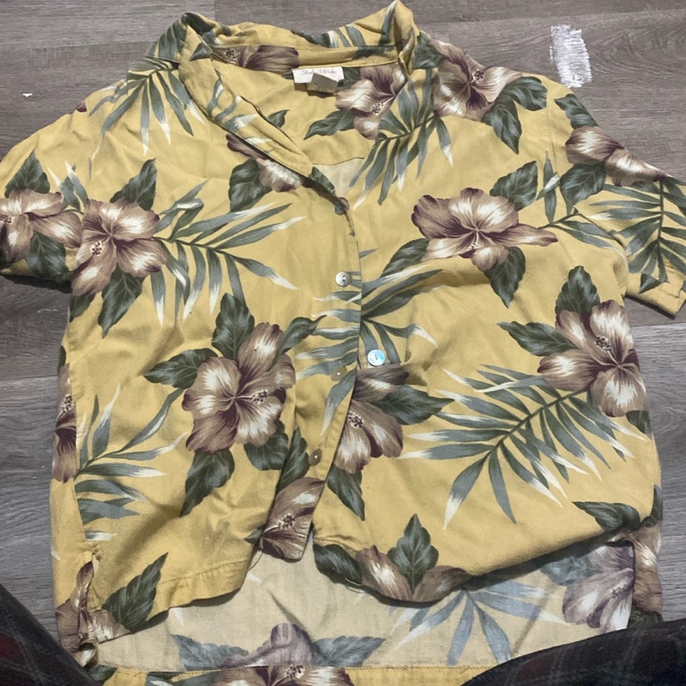 yellow hawaiian shirt